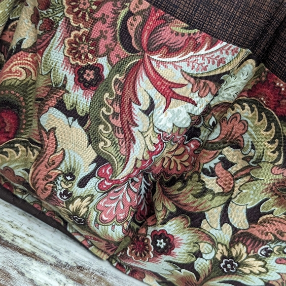 Hand Crafted Bingo/Tote Bag Beautiful Leaf Pattern 100% Cotton - Picture 4 of 7